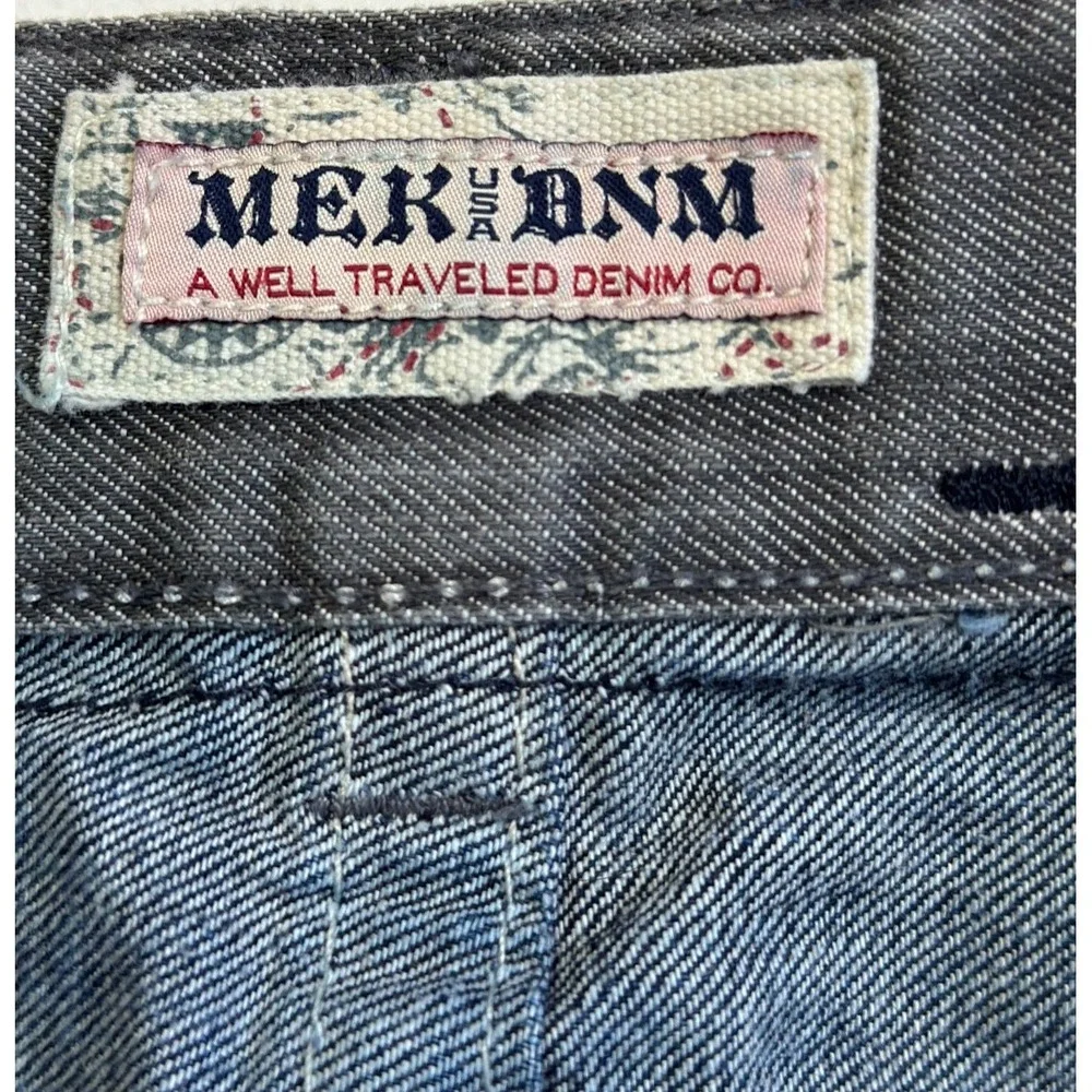 MEK DNM BKE Mens 36x32 Bootcut Jeans Blue Distressed Buckle Y2K Denim Pants
